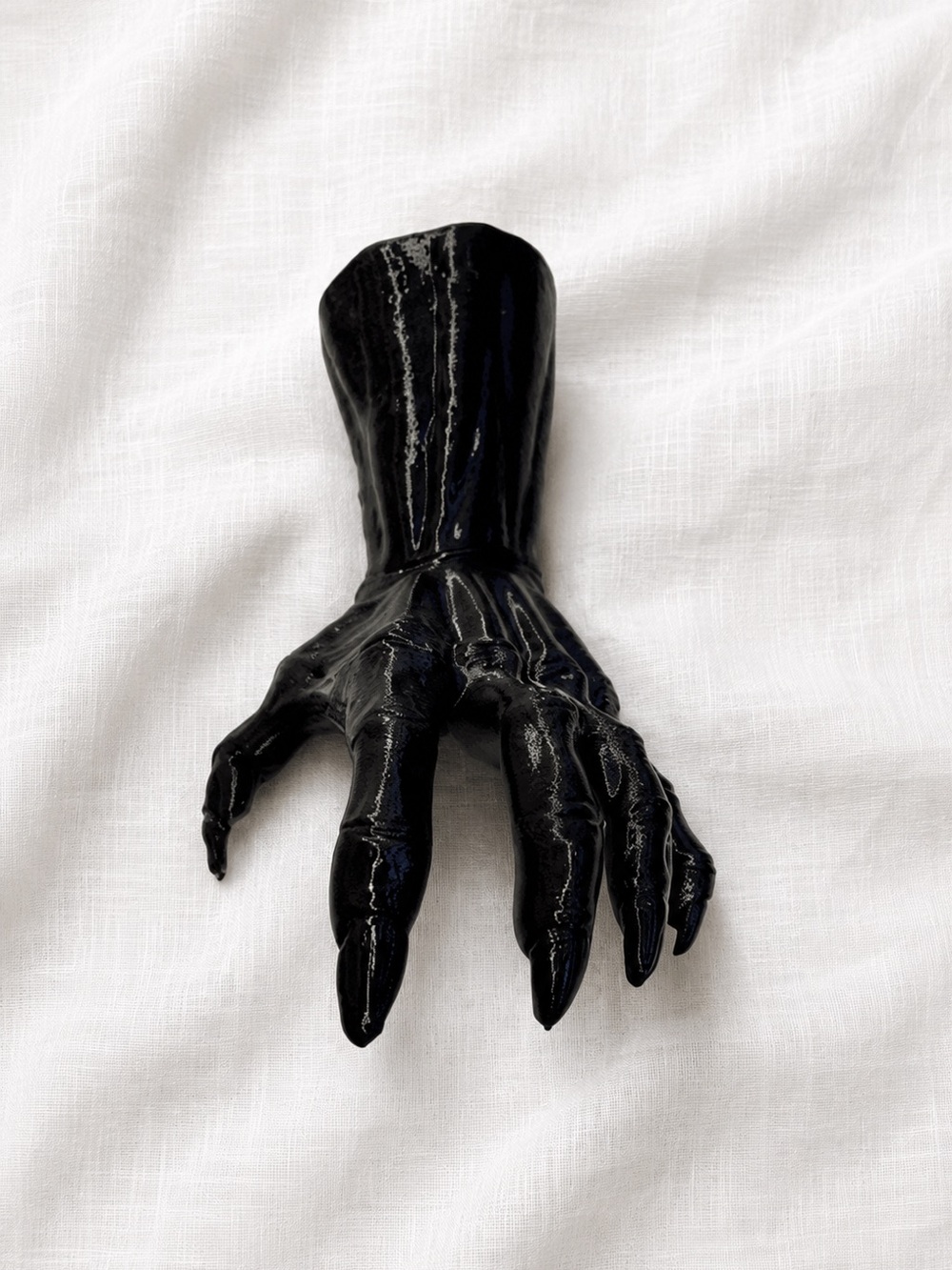 Black Gloss Resin Claw Hand Sculpture